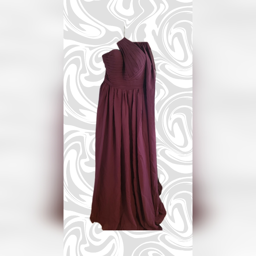 Chiffon Burgundy bridesmaid dress